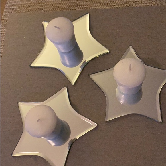 3 STARS. MIRRORED for candles, art. Add some Pop! - Picture 1 of 7